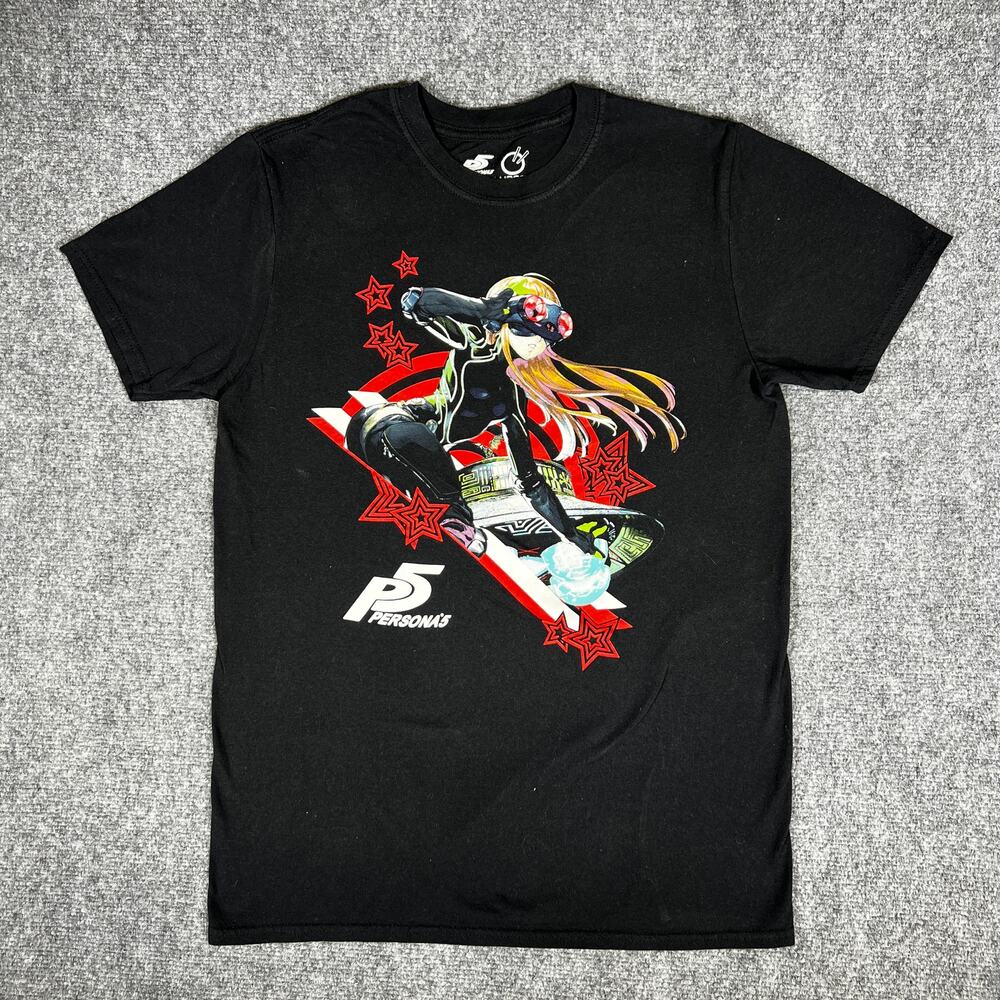 Persona 5 Shirt Medium Anime T-Shirt Black Gaming